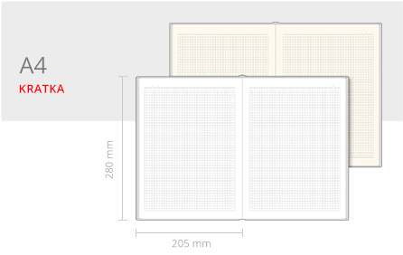 notatnik A4 kratka