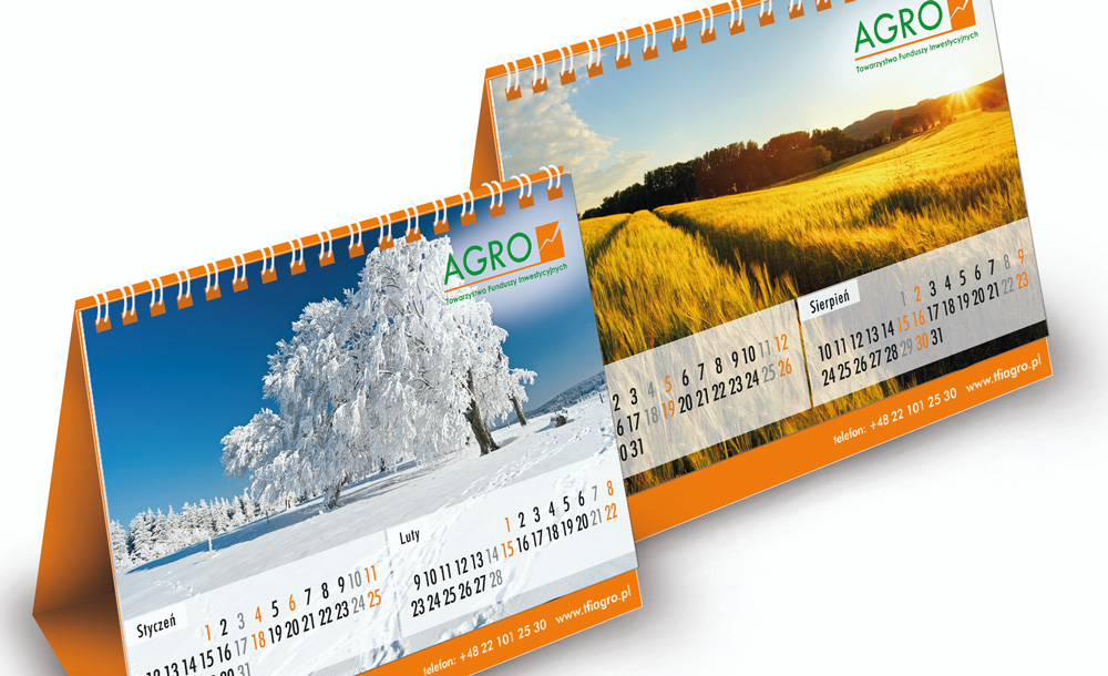 Kalendarze biurkowe stojące Agro TFI