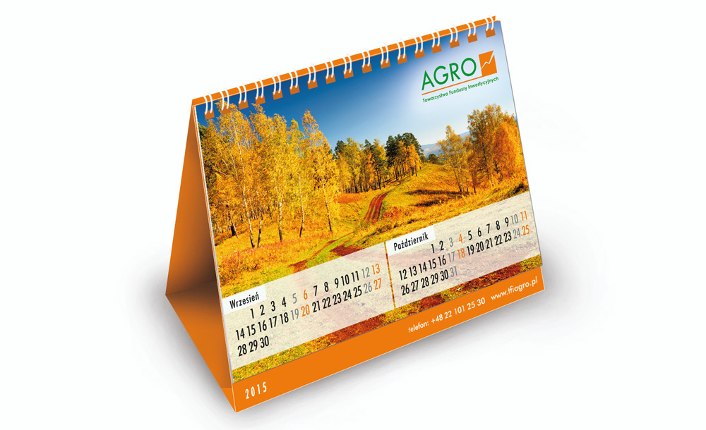 Kalendarze biurkowe stojące Agro TFI