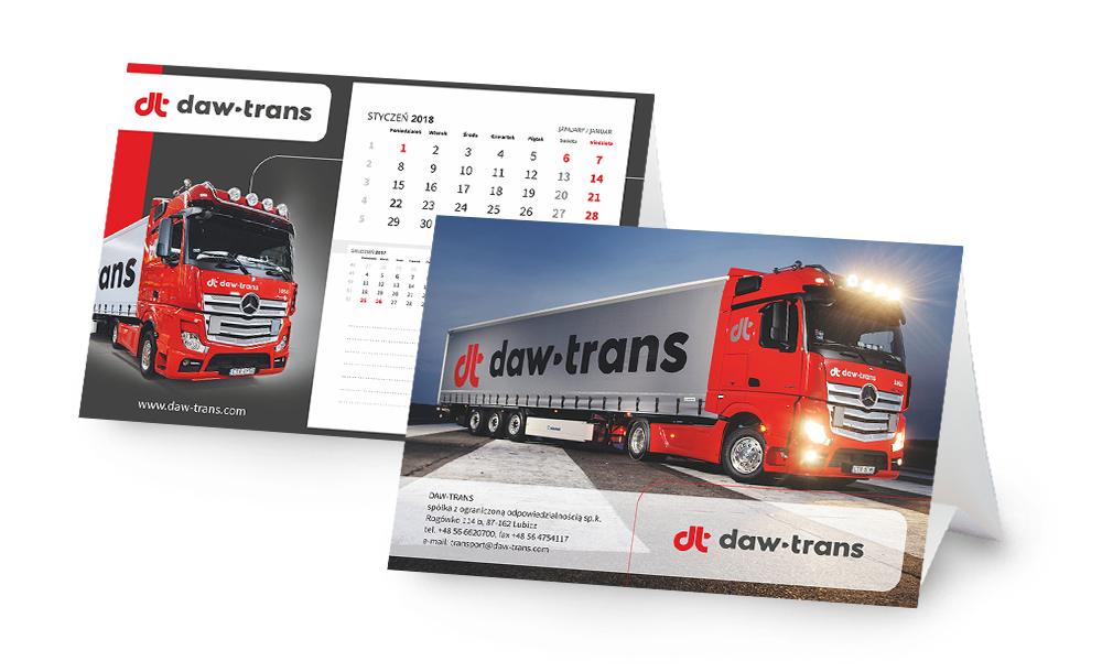 Kalendarze biurkowe stojące Daw-Trans
