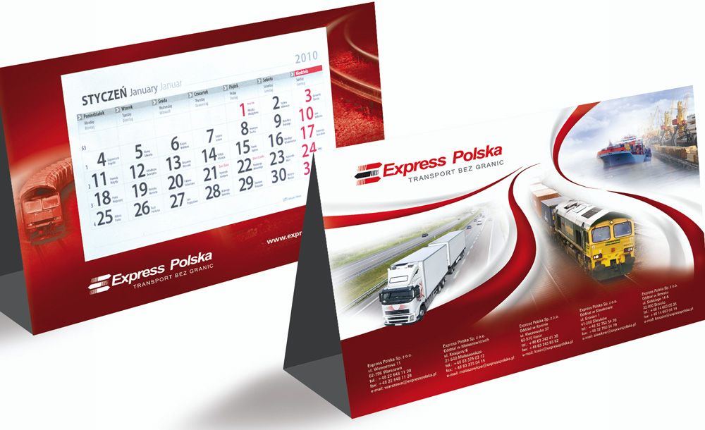 Kalendarze biurkowe stojące Express Polska