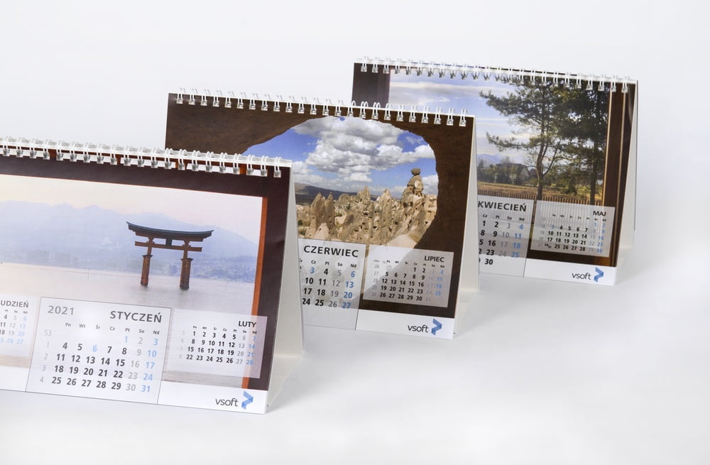 Kalendarze biurkowe stojące VSoft