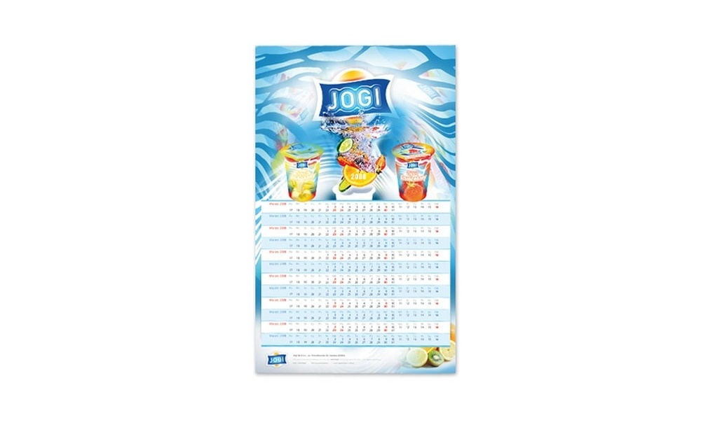 Kalendarze plakatowe reklamowe Jogi
