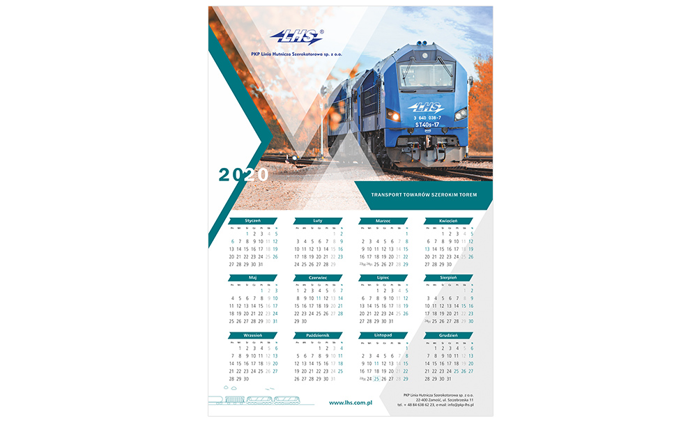 Kalendarze plakatowe reklamowe LHS