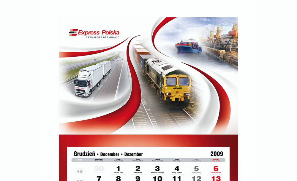 Kalendarze trójdzielne Express Polska