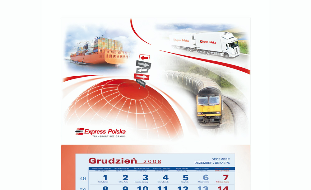Kalendarze trójdzielne Express Polska