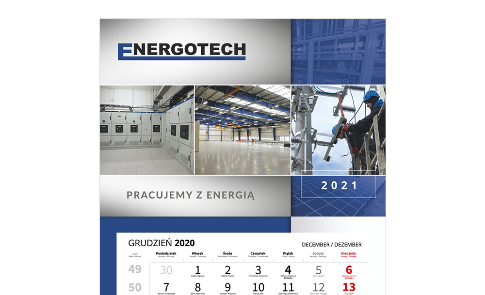 Kalendarze trójdzielne Energotech