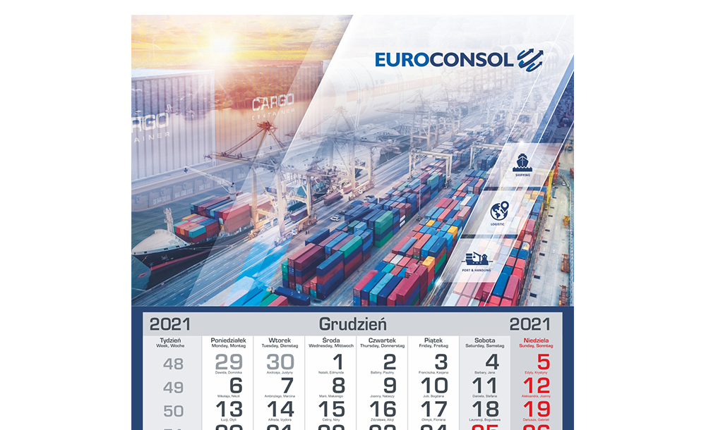 Kalendarze trójdzielne Euroconsol