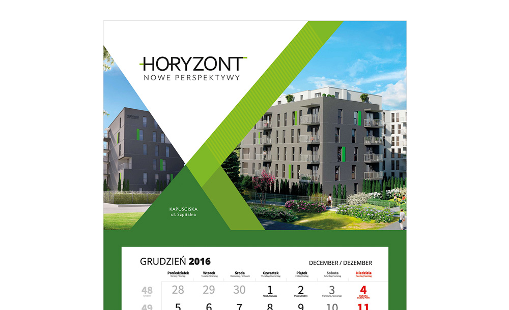 Kalendarze trójdzielne Horyzont