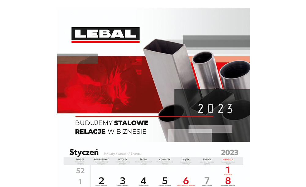 Kalendarze trójdzielne Lebal