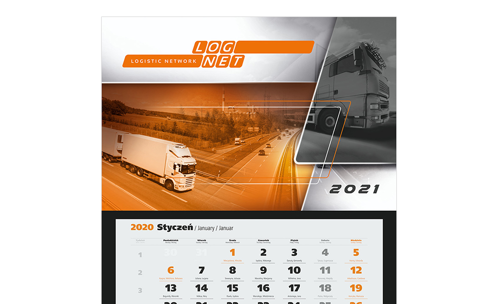 Kalendarze trójdzielne Logistic Network