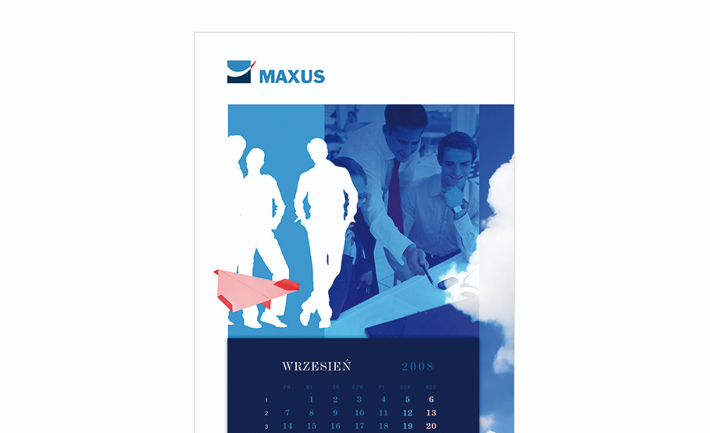Kalendarze trójdzielne Maxus