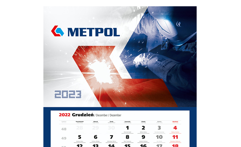 Kalendarze trójdzielne Metpol