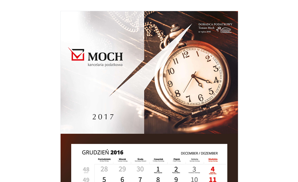 Kalendarze trójdzielne MOCH Kancelaria podatkowa