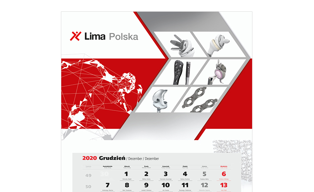 Kalendarze trójdzielne Ortocare