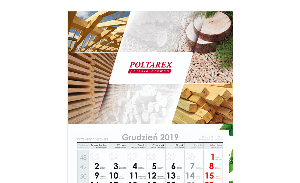 Kalendarze trójdzielne Poltarex