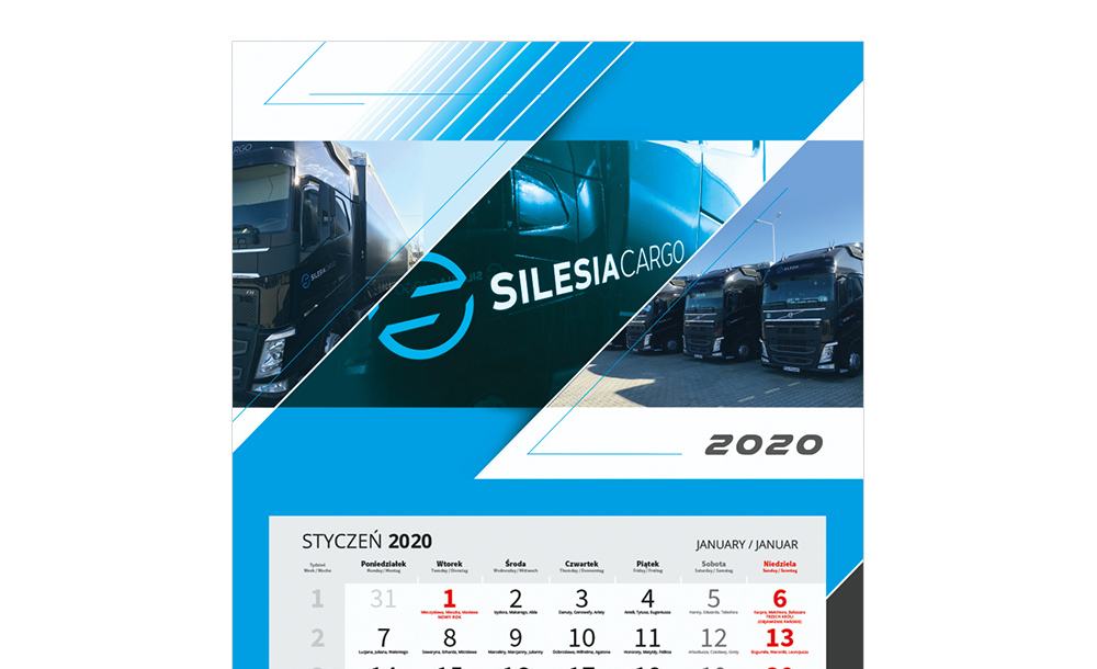 Kalendarze trójdzielne Silesia Cargo