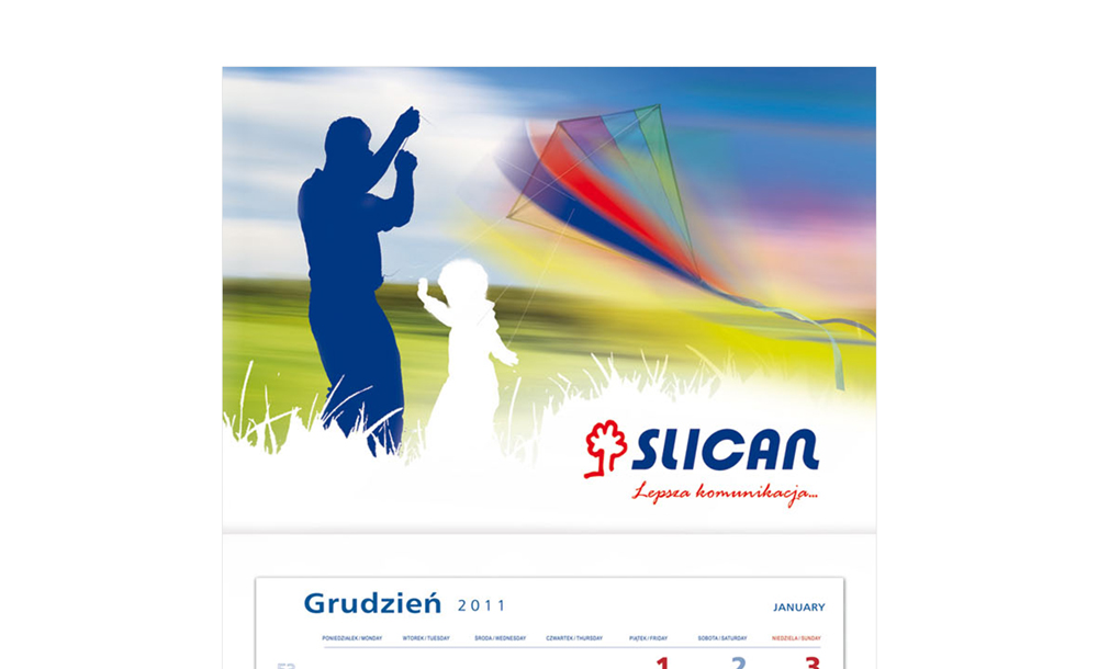 Kalendarze trójdzielne Slican