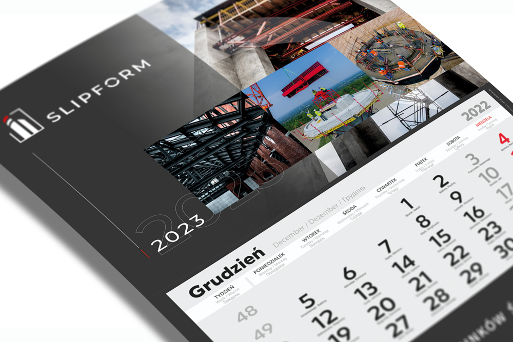 Kalendarze trójdzielne Slipform