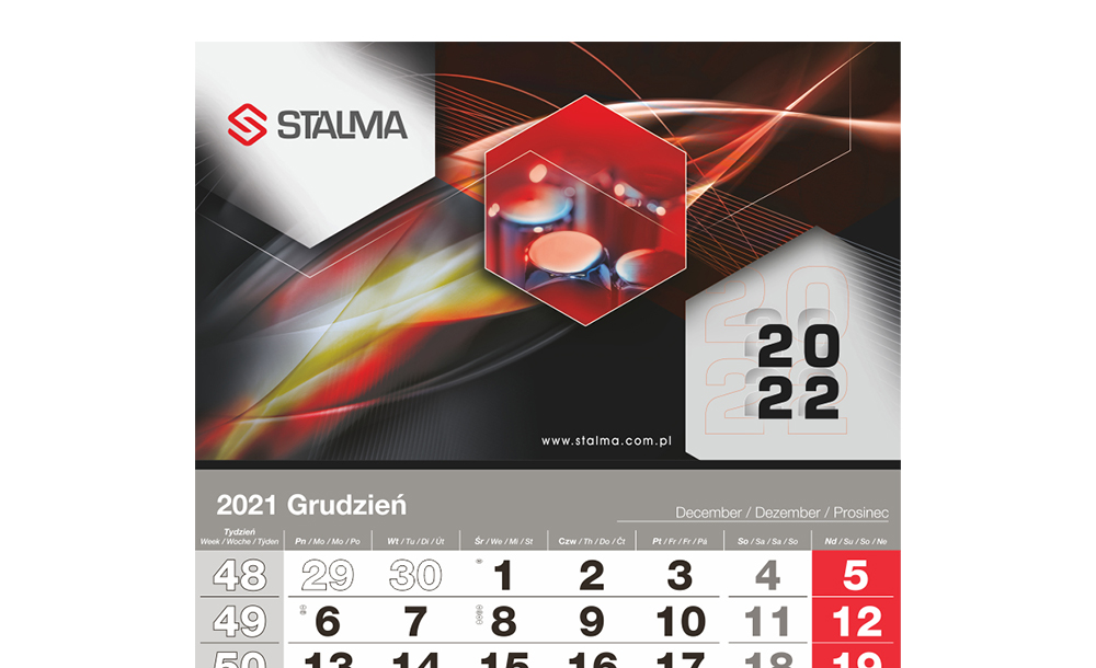 Kalendarze trójdzielne Stalma