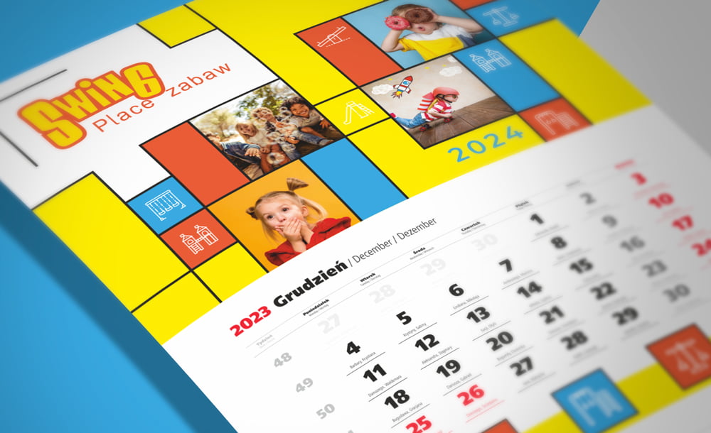 Kalendarze trójdzielne Swing