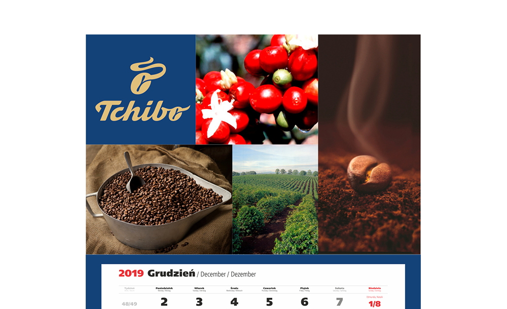 Kalendarze trójdzielne Tchibo