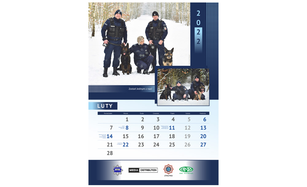 Kalendarze planszowy/wieloplanszowy Komenda Powiatowa Policji w Kutnie