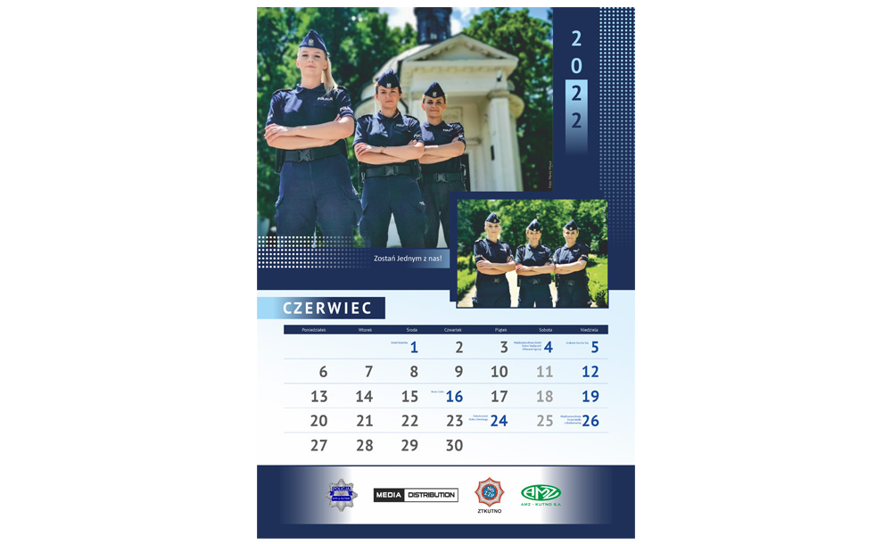Kalendarze planszowy/wieloplanszowy Komenda Powiatowa Policji w Kutnie
