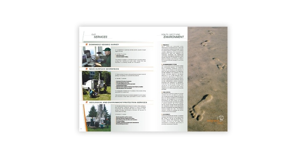 Foldery, broszury reklamowe Geofizyka