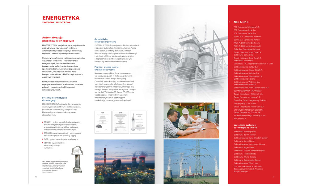 Foldery, broszury reklamowe Procom System