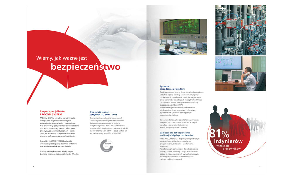 Foldery, broszury reklamowe Procom System