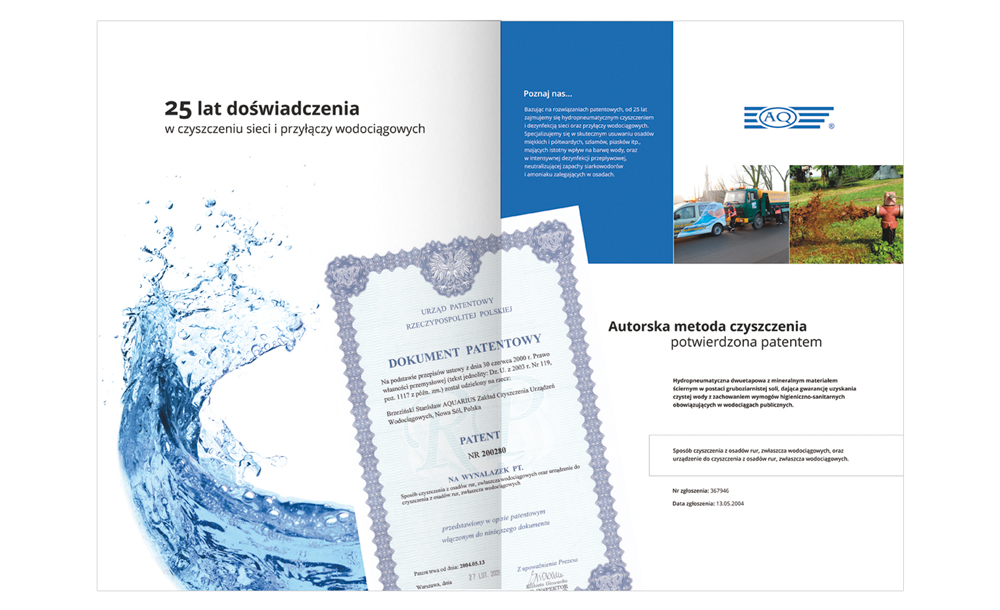 Foldery, broszury reklamowe Aqua Clear