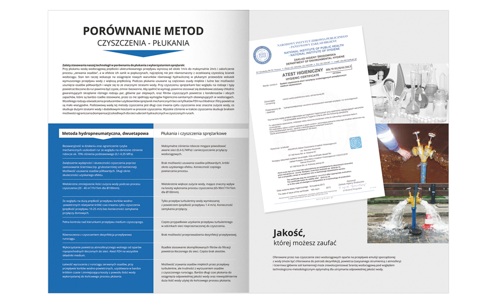 Foldery, broszury reklamowe Aqua Clear
