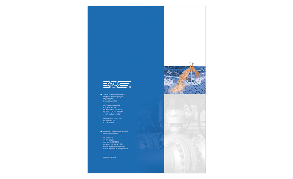 Foldery, broszury reklamowe Aqua Clear