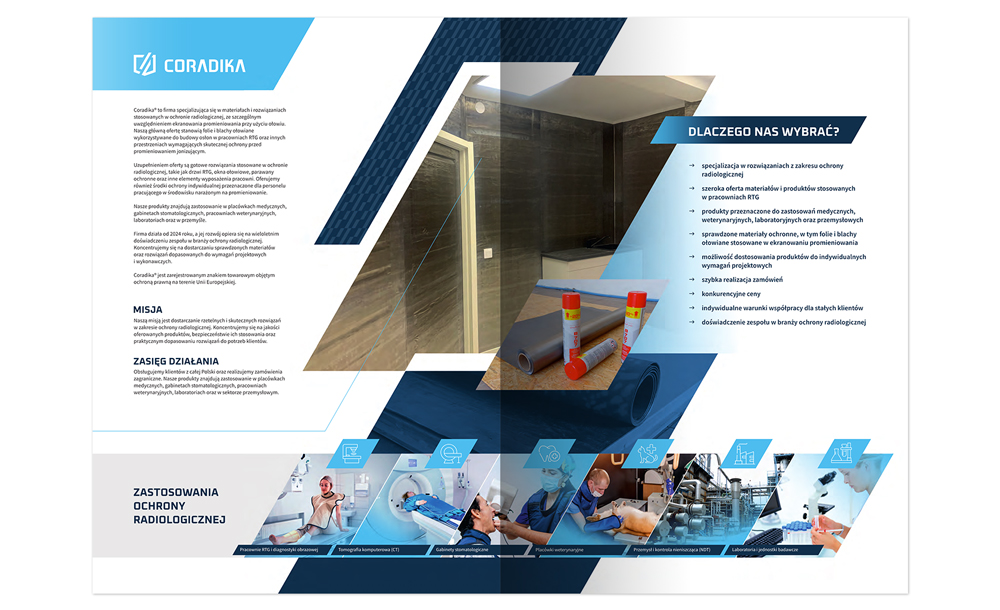 foldery, broszury reklamowe Coradika