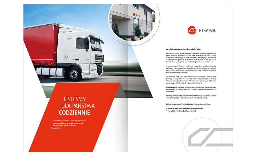 Foldery, broszury reklamowe EL-ZAK