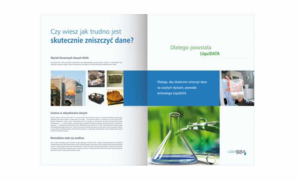 Foldery, broszury reklamowe Liquid Data