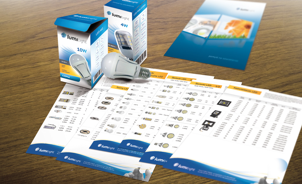 Foldery, broszury reklamowe Lumi Light