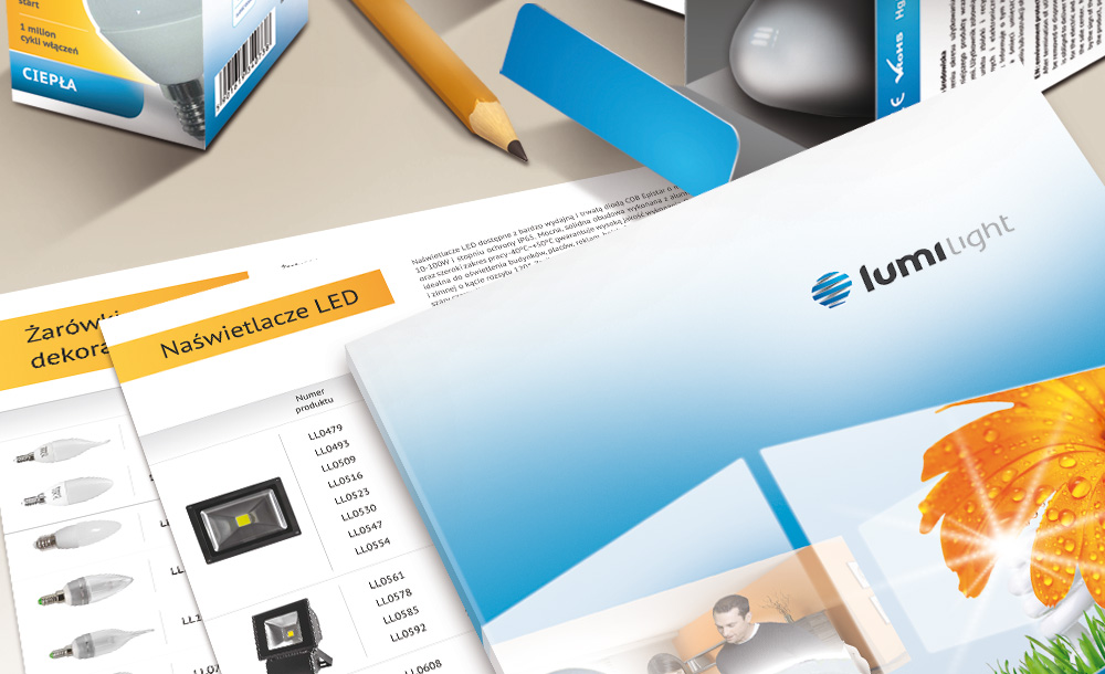 Foldery, broszury reklamowe Lumi Light