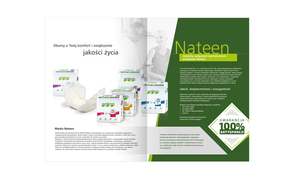 Foldery, broszury reklamowe Nateen