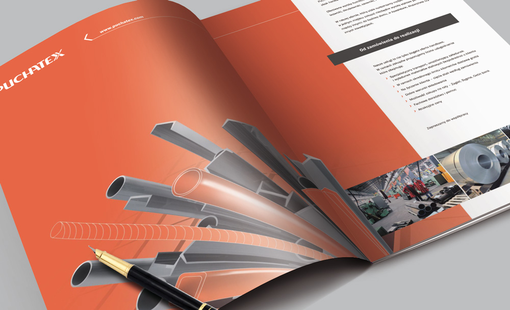 Foldery, broszury reklamowe Puchatex