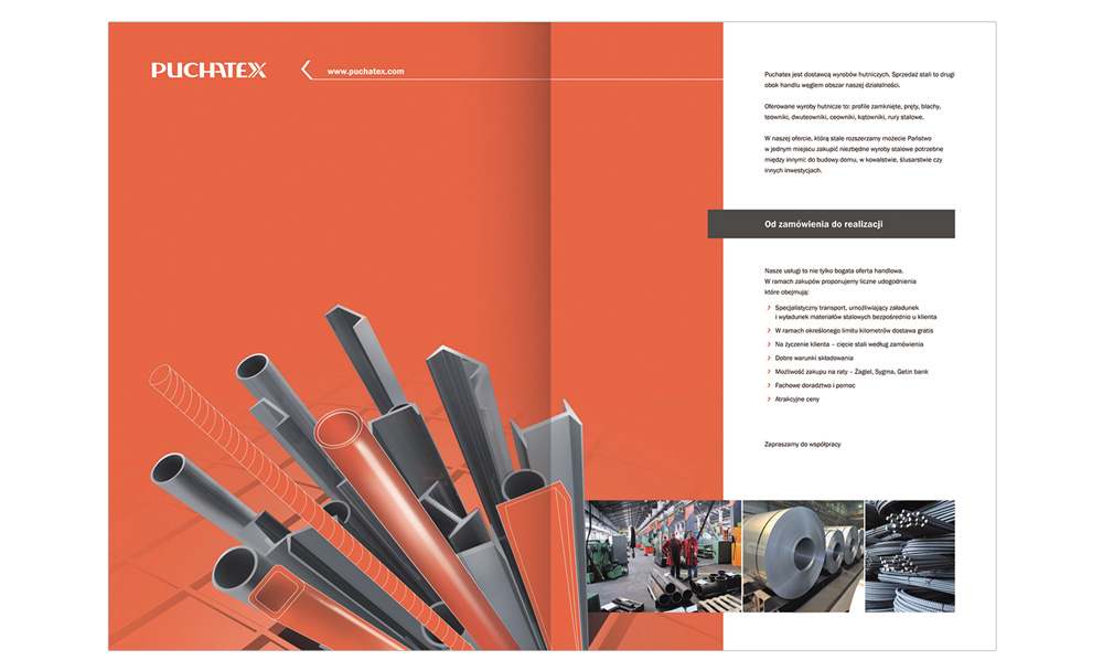 Foldery, broszury reklamowe Puchatex