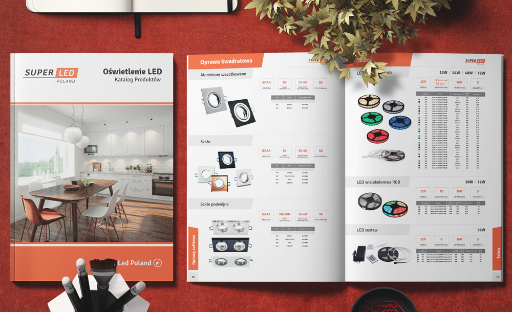 Foldery, broszury reklamowe Super Led