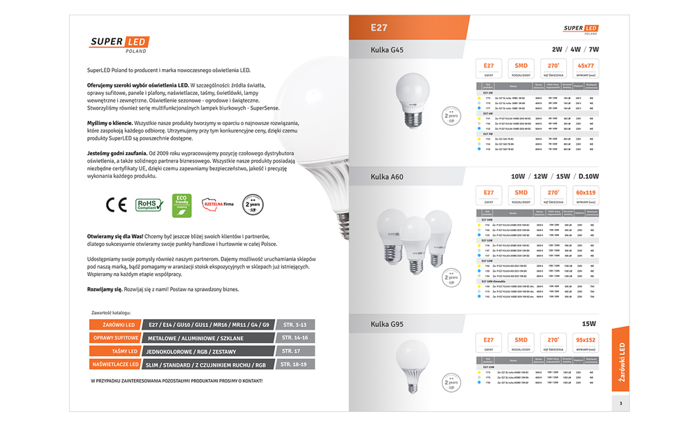 Foldery, broszury reklamowe Super Led