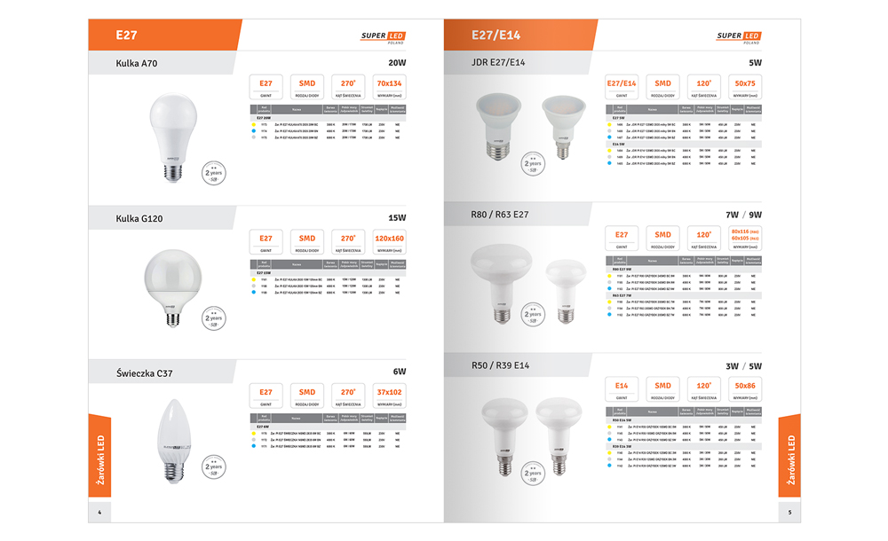 Foldery, broszury reklamowe Super Led