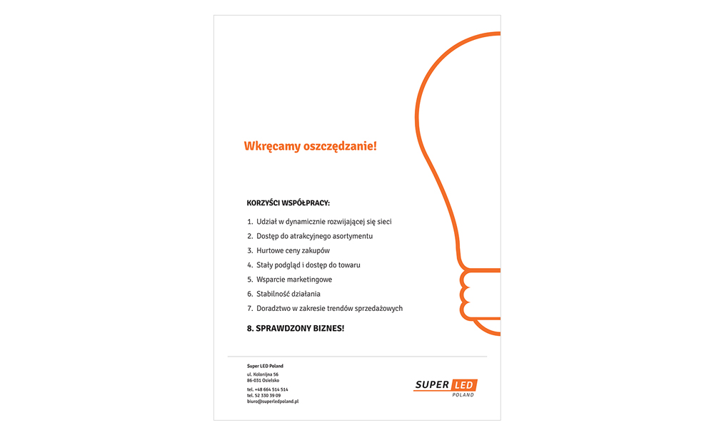 Foldery, broszury reklamowe Super Led