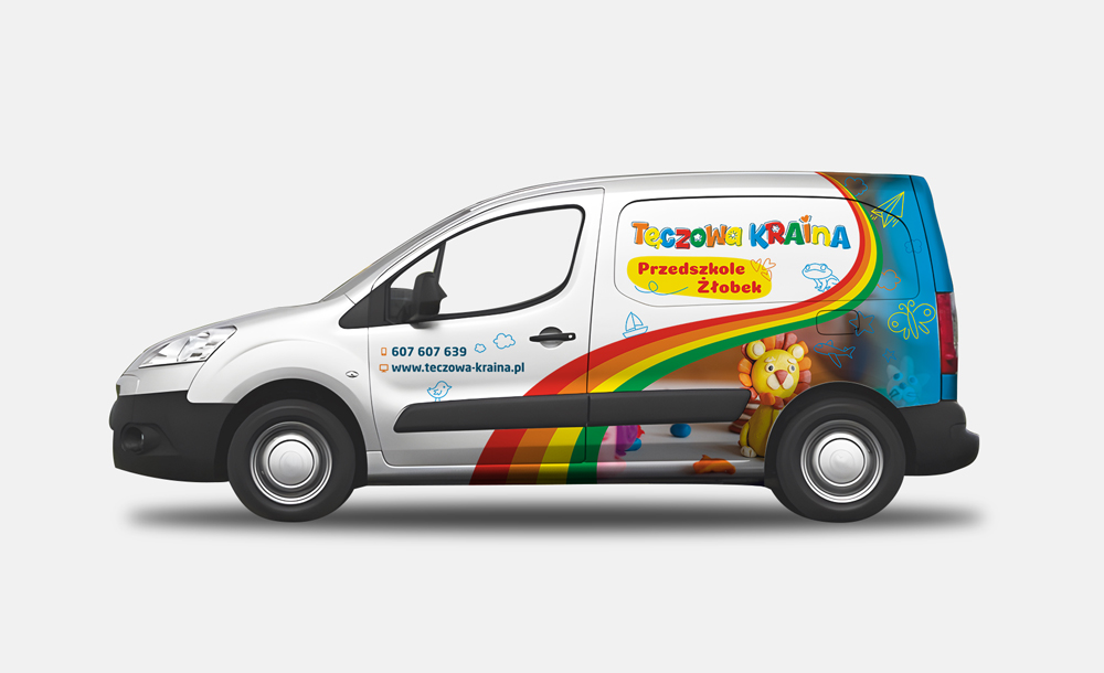 Grafika na samochody Tęczowa Kraina