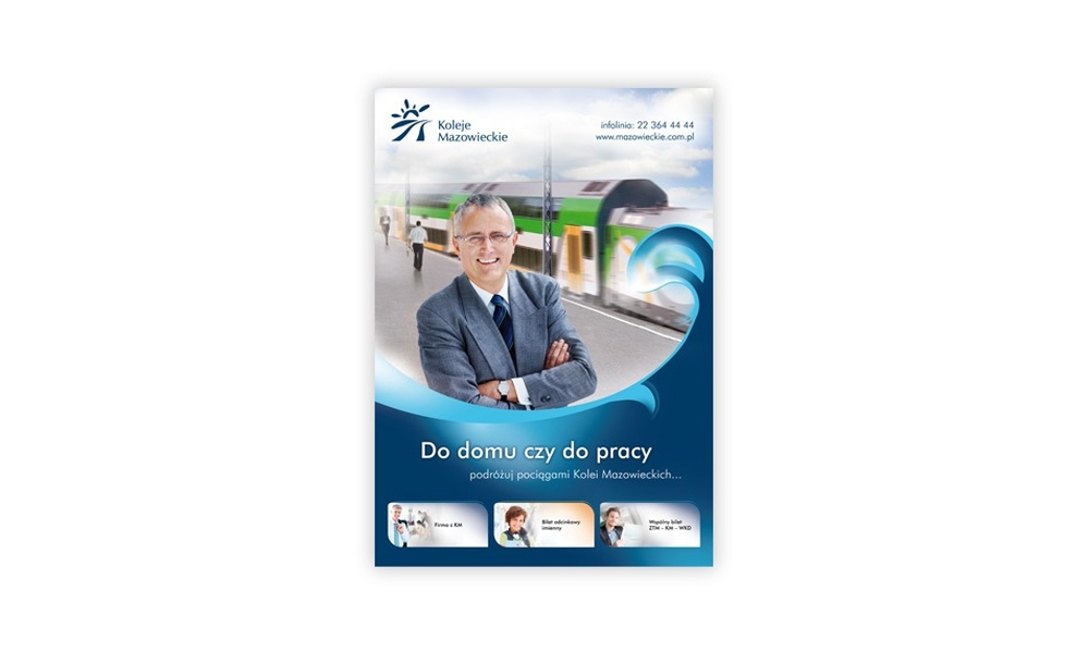 Plakaty reklamowe Koleje Mazowieckie