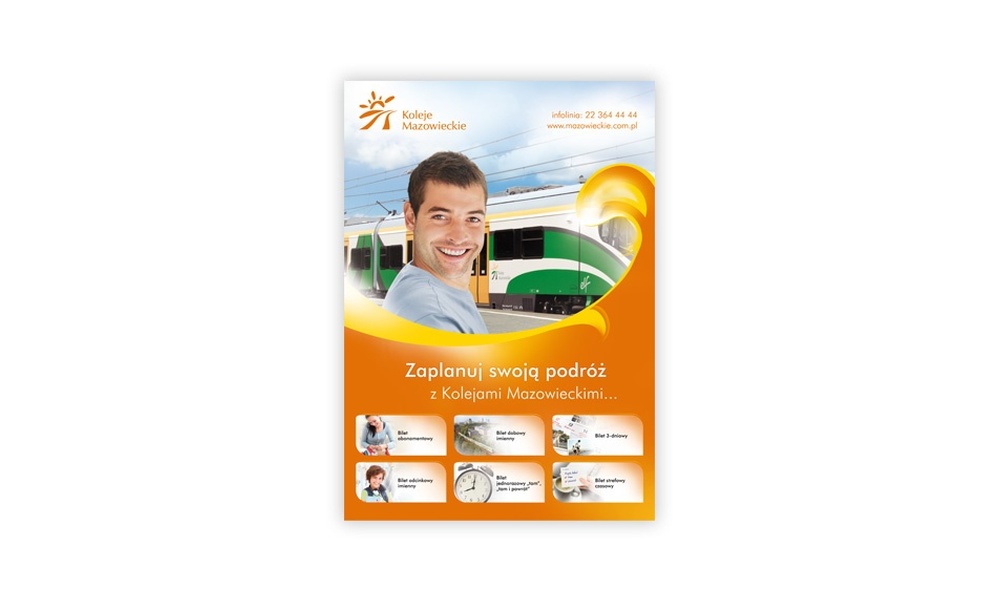 Plakaty reklamowe Koleje Mazowieckie