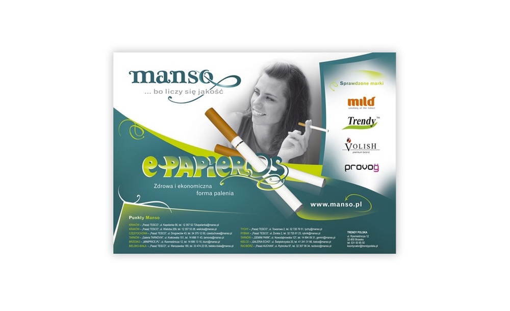 Reklamy prasowe Mansso